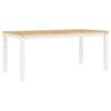 vidaXL Table &agrave; manger Corona blanc 180x90x75 cm bois massif de pin