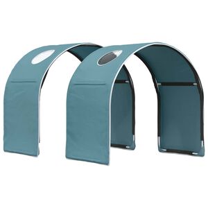 vidaXL Tunnel de lit pour lit mezzanine d'enfants 2 pc Bleu clair