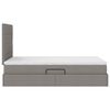 vidaXL Lit avec rangement et LED avec LED Taupe 120 x 200 cm Polyester