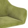 vidaXL Chaise pivotante de salle &agrave; manger Vert clair Velours