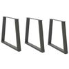 vidaXL Pieds de table &agrave; manger en V 3 pi&egrave;ces Anthracite 70 x (72-73,3) cm Acier