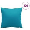 vidaXL Coussins de canap&eacute; 4 pcs Bleu 60x60 cm tissu