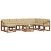 vidaXL Ensemble de canap&eacute;s d'ext&eacute;rieur 9 pcs Naturel et Beige