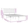 vidaXL Cadre de lit m&eacute;tal sans matelas et t&ecirc;te de lit blanc 120x200 cm