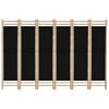 vidaXL Cloison de s&eacute;paration pliante 6 panneaux 240 cm Bambou et toile