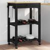 vidaXL Chariot de cuisine MONZA Noir 60 x 40 x 88,5 cm