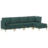 vidaXL Canap&eacute; modulaire avec rangement 5 pc Vert fonc&eacute; Tissu