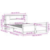 vidaXL Lit biblioth&egrave;que sans matelas blanc 140x190 cm bois pin massif