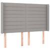vidaXL Sommier &agrave; lattes de lit matelas LED Gris clair 140x190 cm Tissu