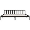vidaXL Cadre de lit sans matelas noir bois massif 200x200 cm