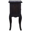vidaXL Table d'appoint et tiroirs Noir 60x30x60cm Bois d'acajou massif
