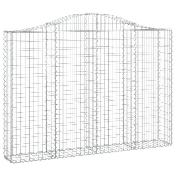 vidaXL Paniers &agrave; gabions arqu&eacute;s 9 pcs 200x30x140/160 cm Fer galvanis&eacute;