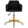 vidaXL Chaise pivotante de salle &agrave; manger Noir Velours