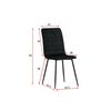 Venture Home Chaises &agrave; manger lot de 2 Windu velours noir