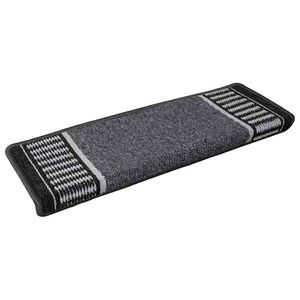 vidaXL Tapis d'escalier auto-adh&eacute;sifs 15 pcs Anthracite 65 x 21 x 4 cm