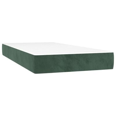 vidaXL Sommier à lattes de lit matelas LED Vert foncé 80x200cm Velours