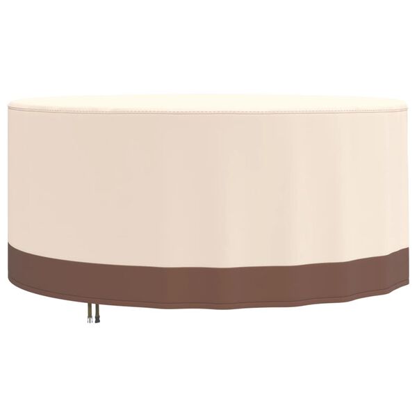 vidaXL Housse de salon de jardin rond beige &Oslash; 183x71 cm oxford 600D