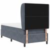 vidaXL Lit &agrave; ressorts avec matelas Gris fonc&eacute; 200 x 90 cm Velours