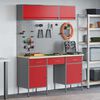 vidaXL Ensemble de placards de travail avec tiroir 8 pcs Rouge