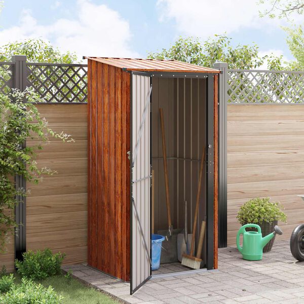 vidaXL Cabanons de jardin Marron 103 x 86 x 200 cm M&eacute;tал