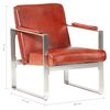 vidaXL Chaise cabriolet Marron 60x73x77 cm Cuir v&eacute;ritable