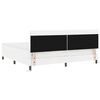 vidaXL Lit &agrave; ressorts avec matelas Blanc 200 x 200 cm Simili cuir