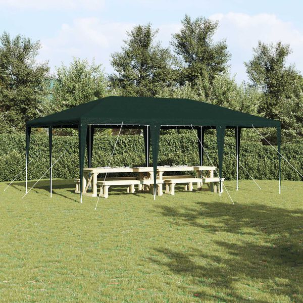 vidaXL Tente de f&ecirc;te Vert 600 x 400 x 266 cm Poly&eacute;thyl&egrave;ne et acier