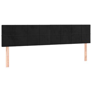 vidaXL T&ecirc;tes de lit Noir 180 x 5 x 78/88 cm Velours
