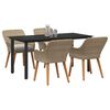vidaXL Ensemble de salle &agrave; manger pour jardin 5 pcs Beige polyrotin