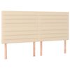 vidaXL Sommier &agrave; lattes de lit avec matelas Cr&egrave;me 160x200 cm Tissu