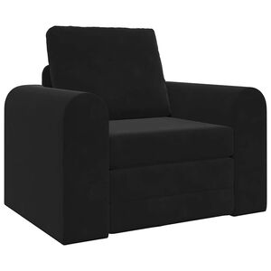 vidaXL Canap&eacute;-Lit Noir 98 x 71 x 83 cm Velours