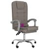 vidaXL Fauteuil de massage inclinable de bureau Taupe Tissu