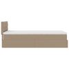 VidaXL Lit ottoman et matelas cappuccino 80x200 cm similicuir