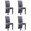 vidaXL Chaises &agrave; manger lot de 4 gris similicuir daim