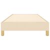 vidaXL Cadre de lit &agrave; ressorts cr&egrave;me 80x200 cm tissu