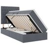 vidaXL Lit de rangement LED avec matelas Gris fonc&eacute; 90 x 200 cm