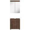 vidaXL Ensemble de mobilier de salle de bain TULUM Ch&ecirc;ne brun