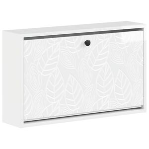 vidaXL Cabinet &agrave; chaussures mural DELFT 71 x 17 x 43 cm Blanc brillant