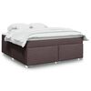 vidaXL Sommier &agrave; lattes de lit avec matelas Marron fonc&eacute; 180x200 cm