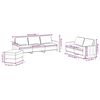 vidaXL Ensemble de canap&eacute;s 3 pcs avec coussins Cr&egrave;me Velours