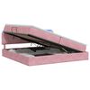 vidaXL Lit de rangement LED avec matelas Rose 200 x 200 cm Velours