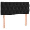 vidaXL Sommier &agrave; lattes de lit avec matelas noir 120x190 cm velours