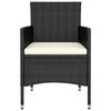 vidaXL Salon de jardin 5 pcs R&eacute;sine tress&eacute;e Noir