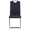 vidaXL Ensemble de salle &agrave; manger 9 pcs Similicuir Noir