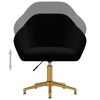 vidaXL Chaise pivotante &agrave; manger Noir Velours