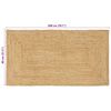 vidaXL Tapis de zone Beige 80 x 200 cm Jute