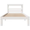 vidaXL Cadre de lit avec t&ecirc;te de lit sans matelas blanc 75x190 cm