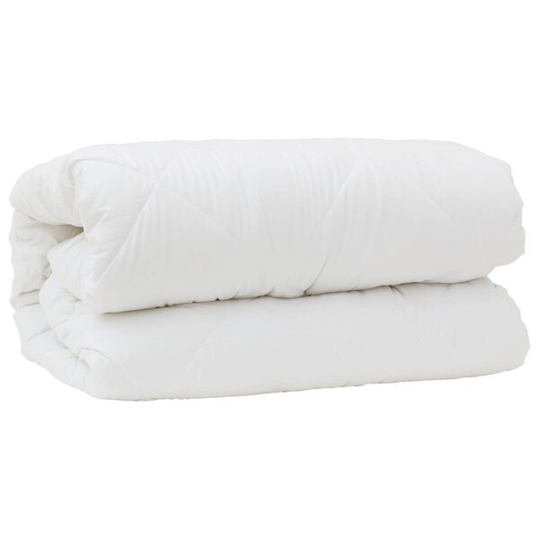 vidaXL Couette avec oreiller 3 pcs Blanc Microfibre