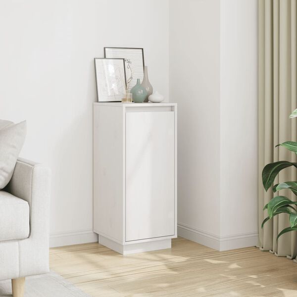 vidaXL Buffet Blanc 31,5x34x75 cm Bois massif de pin