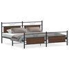 vidaXL Cadre de lit en métal sans matelas chêne marron 193x201 cm